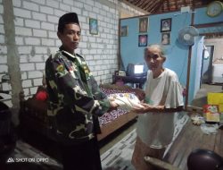 Banser Rembang Salurkan Bantuan untuk Fakir Miskin di Sekitar Posko Mudik