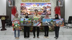 5 Pelukis Difabel Asal Tegal Ikuti Lomba Konten Kreatif Divisi Humas Polri LPP RRI